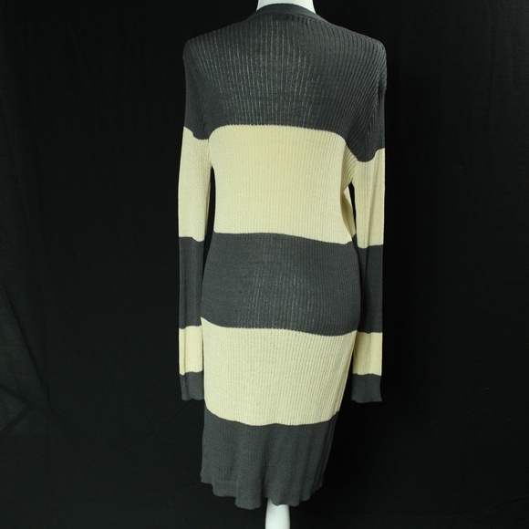 Doe & Rae | Gray & Beige Open Faced Cardigan | Sz S - Picture 9 of 15